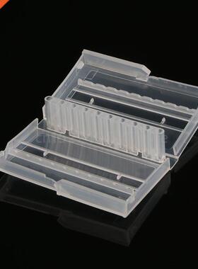 10 Holes Nail Drill Bit Case Plastic Empty Storage Box Milli