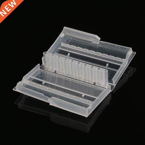 10 Holes Nail Drill Bit Case Plastic Empty Storage Box Milli