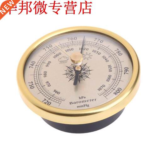 72mm Wall Hanging arometer 1070hPa Gold Color Round Dial Ai