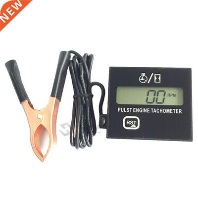 New Gasoline Digital Engine Tachometer Inductive Pulse Tacho