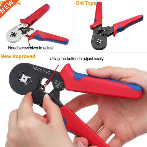 New HSC8 6-4C Self-adjusting Crimping Pliers Wire Terminals