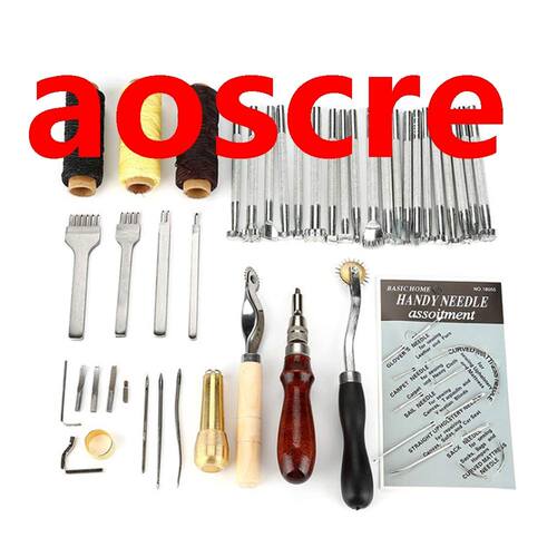 48pcs leather craft hand tools kit Professional Leather Craf