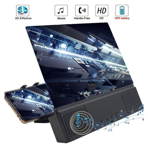 12 Inch Mobile Phone Screen Amplifier With Stereo Abs Case +