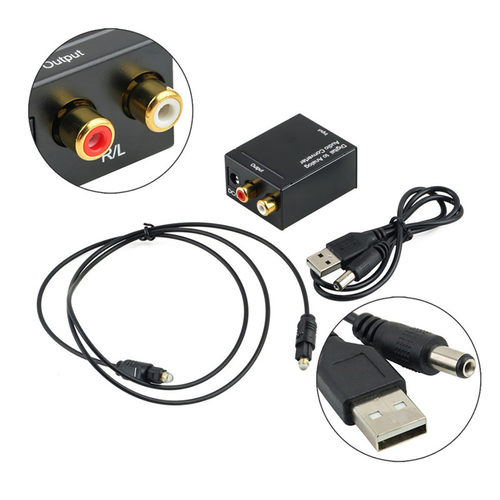 aux to Analog Audio Converter Coaxial Toslink Signal Adapter