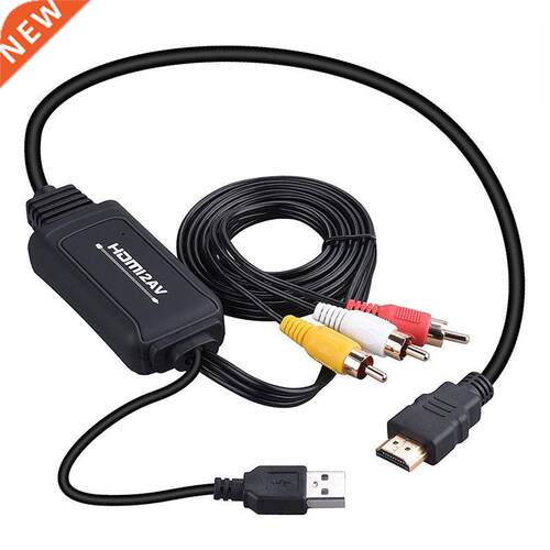 FULL NEW Active HDMI-compatible To RCA Cable Converter 2M HD