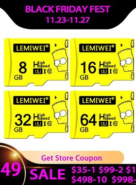 Bart Simpson Top Quality TF Card 8GB 16GB 64GB Class 10 Wate