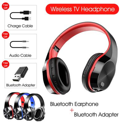 Bluetooth 5.0 TV Headset HiFi bluetooth Headphone 9D Stereo