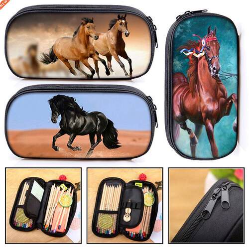 elegant animal horse / pony print Cosmetic Cases pencil bag