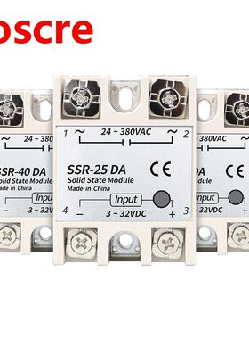 1PCS SSR-10 25 30 40 50 60 75 80 90 100DA DC control AC SSR