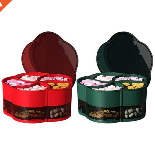 2-Layer Rotating Petal Candy Box 10-grids Snack Tray Creativ