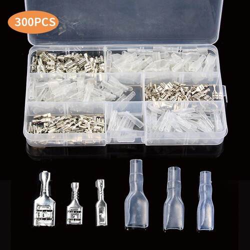 300Pcs/Set 2.8/4.8/6.3mm Insulated Electrical Wire Terminal
