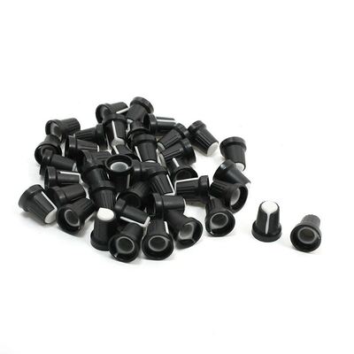 40 pcs 6mm Shaft White Potentiometer Volume Tone Knob rotary