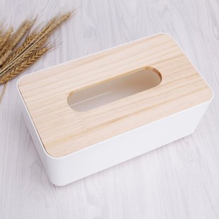 Tissue Box Dispenser Wooden Cover Paper Storage Holder Napki
