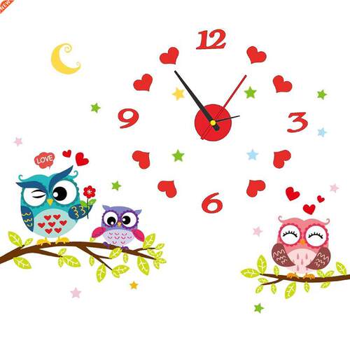 2022 Children'S Room 3D  Wall Clock Modern Home Decorati