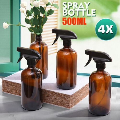 500ml 16OZ Amber Glass Spray Bottles With Trigger Sprayer Es
