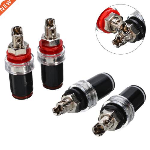 4pcs Red +Black Rhodium Plated HIFI Amplifier Speaker Termin