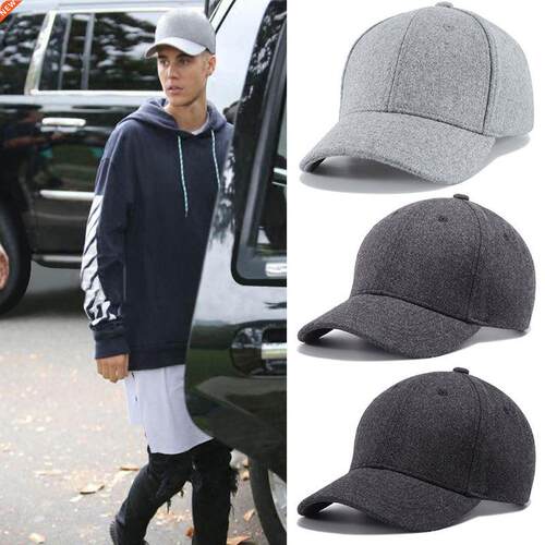 Men Big Head Baseball Cap,Black/Gray Color Adult Peaked Cap