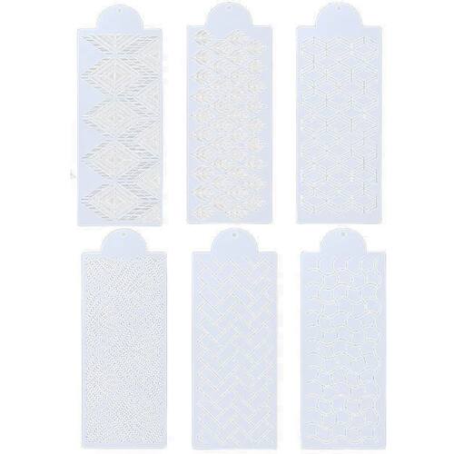 6 Plastic Cake Decorating Stencils, For Cupcakes, Cookies, W