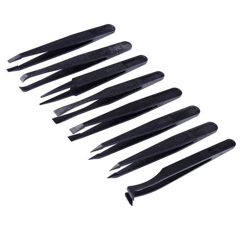 8pcs Precision ESD Tweezers Plastic Anti-static Tweezer Pinc