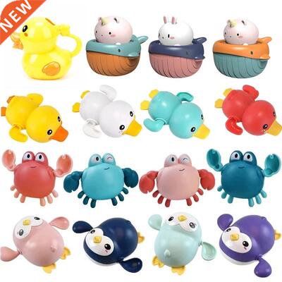 Baby Bath Toys Bathing Ducks Cartoon Animal Whale Crab Swimm