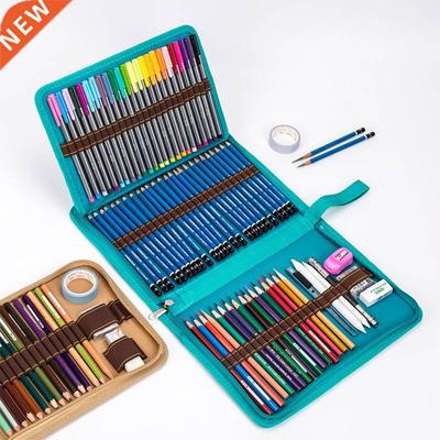 36/48/72 Holes School Pencil Case Canvas Pencilcase Bag Prof