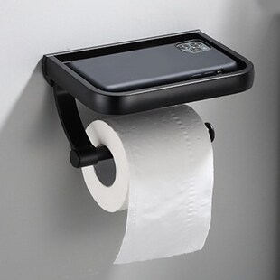 Wall Mounted Tissue Holder Toilet Paper Rack Roll Holder wit
