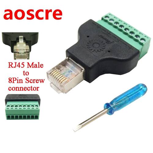 5pcs RJ45 to Screw Terminal Adaptor RJ45 to terminal block a