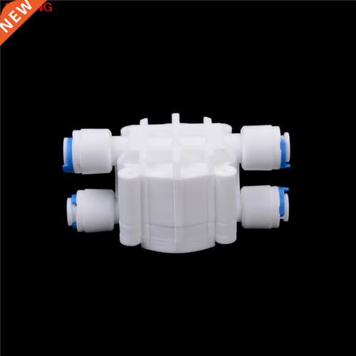 1PCS White 4 Way 1/4 Port Auto Shut Off Valve For RO Reverse