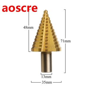 5-35mm Metric HSS Titanium Coated Step Drill Bit for Wood Me