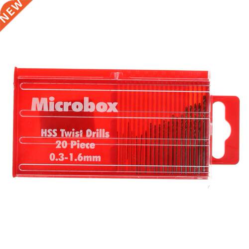 20 pcs Mini HSS Micro Twist Drill Bit Set 0.3mm-1.6mm Power