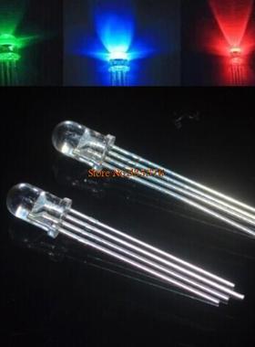 100pcs/Lot 5mm 4 Pin RGB LED Tri-color RGB Diffused LED High
