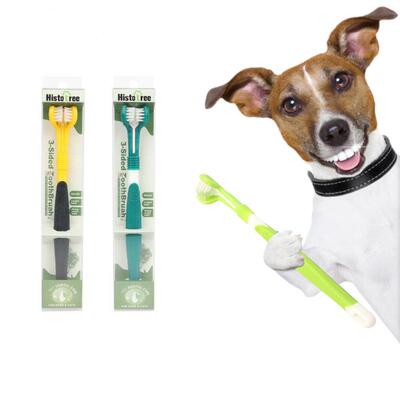 Hot Selling Three Sided Pet Toothbrush Dog Brush Addiction B