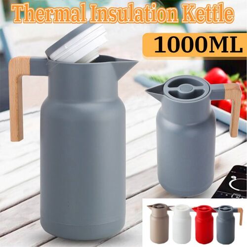 Household Kettle 1L Hot Water Insulated Pot with Handle Glas