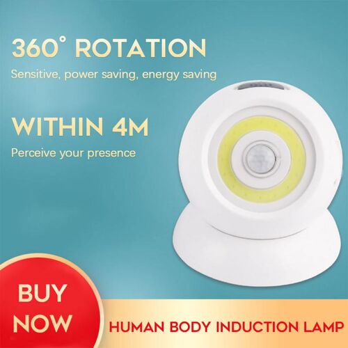 360°COB Rotating Sensor Night Light Human Body Induction