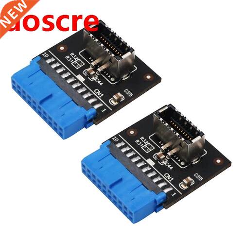2 Pcs USB Header Connector USB 3.1 Front Panel Socket Type-E