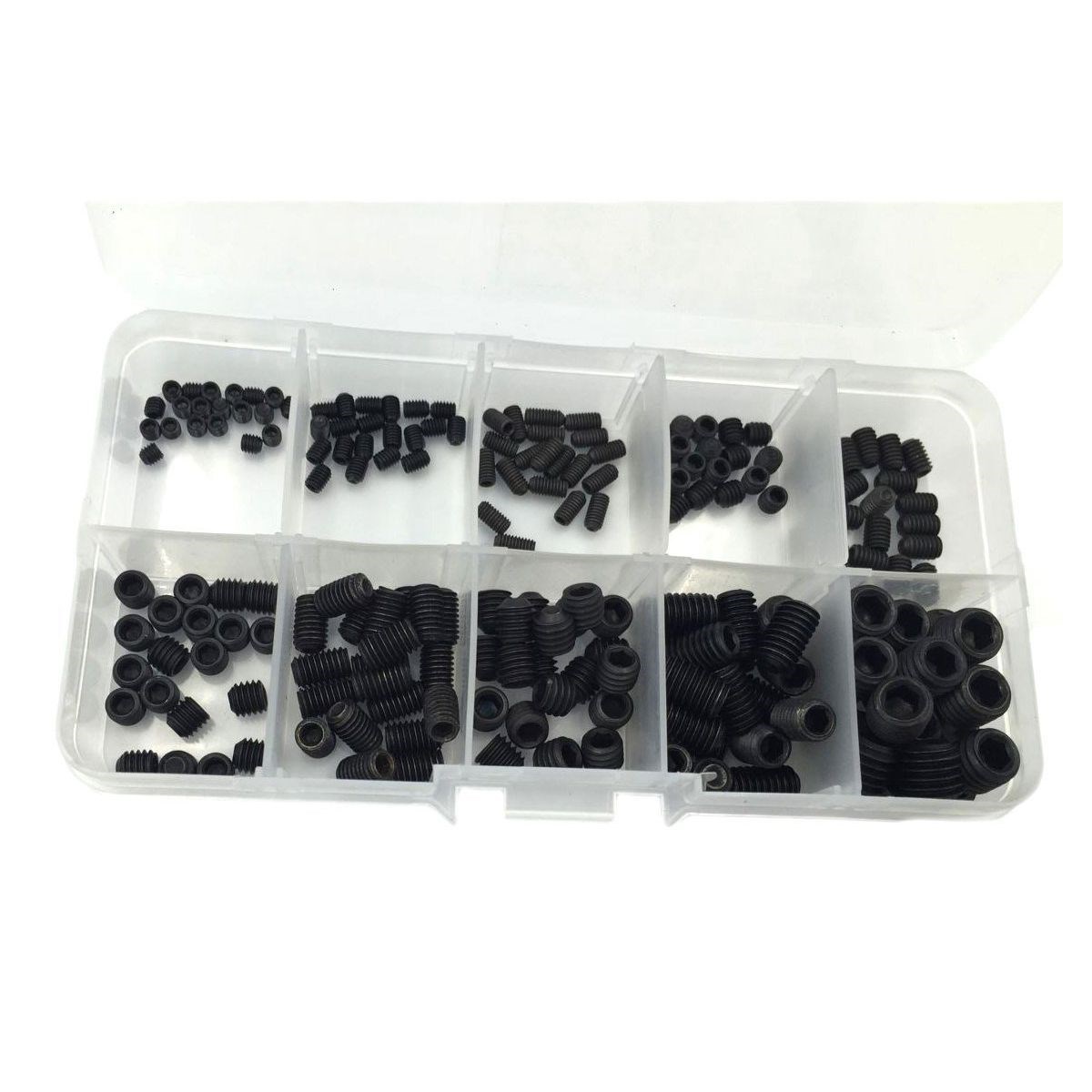 200PCS M3 M4 M5 M6 M8 Hex Head Socket Hex Grub Screw Set Ass