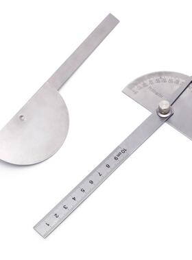 10cm Round Head 180 Degree Protractor Angle Finder Stainless