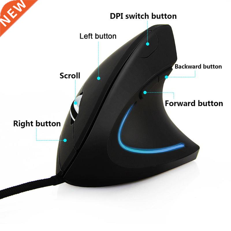 Wired Right Hand Vertical Mouse Ergonomic Gaming Mouse 800 1