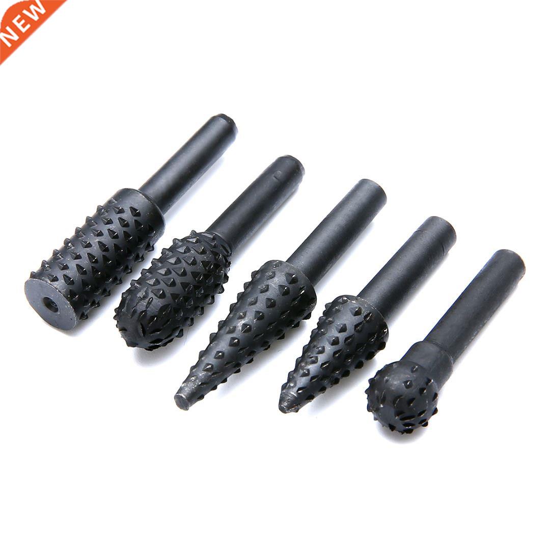 5pcs Steel Rotary Burr 1/4		 6mm Shank Rotary Burr Set