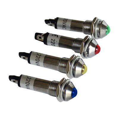 8mm Panneau LED Indicateur Voyant D'alarme 12V Rouge/Ble