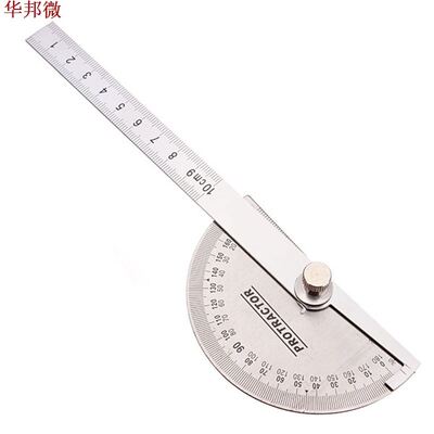 Stainless Steel 180 Degree Angle Professional Protractor Rou