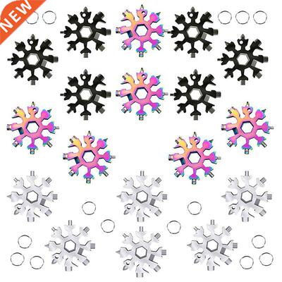 18-n-1 Snowflakes Mult Tool, Stanless Steel Keychan Mult