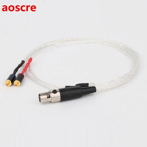 Preffair 8Cores Silver Plated Earphone Cable Replacement cab