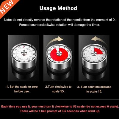 Mechanical Manual Digital Timer Magnetic Kitchen Timer Cooki
