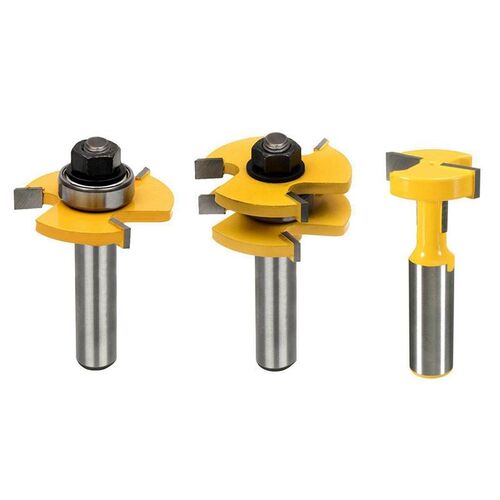 2 Set 1/2 Inch Shank Router Bit T-Slot  T-Track Slotting Te