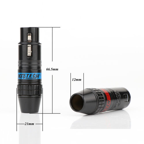 4PCS XR1812 Pin XLR Male to Female Microphone Extension Ca