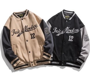2021 new hip-hop baseball jacket big letters embroidery