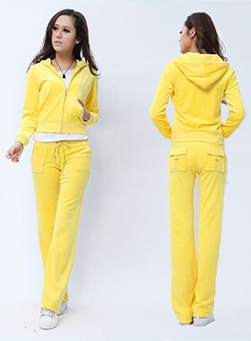 Spring/Fall 2021 Women's Brand Velvet Fabric Tracksuits Velo