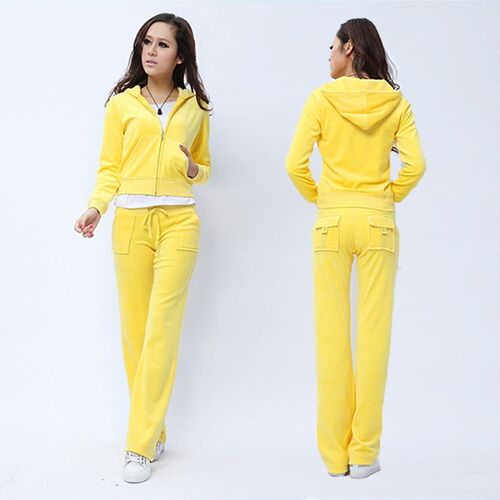 Spring/Fall 2021 Women's Brand Velvet Fabric Tracksuits Velo