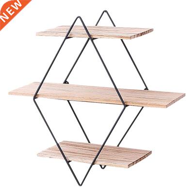 Rustic Wood Wall Floating Shelves Decorative Wall Shelf 3 Ti